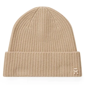 Czapka Tommy Hilfiger Th Cashmere AW0AW17772 Beżowy