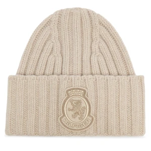 Czapka Tommy Hilfiger Th Crest Fluffy AW0AW18210 Écru