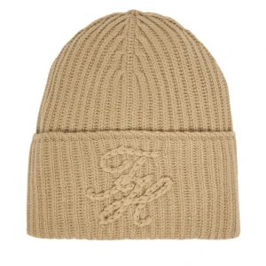 Czapka Tommy Hilfiger Th Elevated Script AW0AW17777 Beżowy