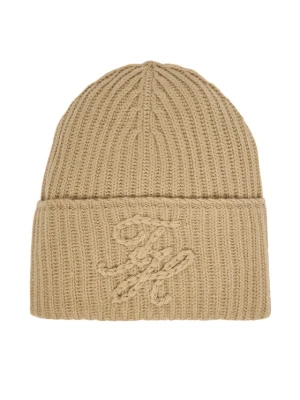 Czapka Tommy Hilfiger Th Elevated Script AW0AW17777 Beżowy