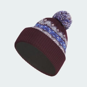 CZAPKA TYPU BEANIE Z POMPONEM CLIMAWARM Adidas bordowy