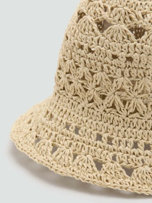 Czapka typu bucket beżowy - Teen - Rozmiar uniwersalny - MANGO TEEN