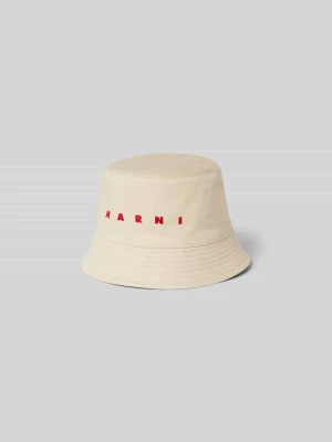 Czapka typu bucket hat z czystej bawełny Marni Beżowy