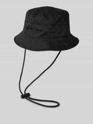 Czapka typu bucket hat z fakturowanym wzorem Emporio Armani