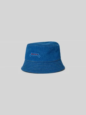 Czapka typu bucket hat z imitacji denimu Marni Jeansowy niebieski