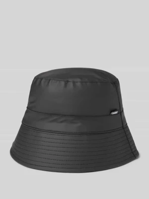 Czapka typu bucket hat z imitacji skóry Rains Czarny