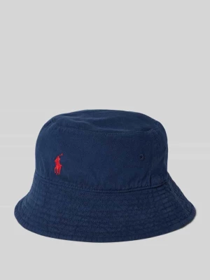 Czapka typu bucket hat z lnu z detalem z logo Polo Ralph Lauren