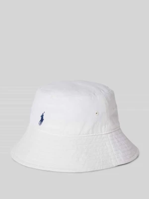 Czapka typu bucket hat z lnu z detalem z logo Polo Ralph Lauren