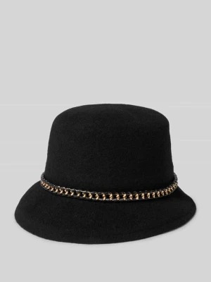 Czapka typu bucket hat z mieszanki wełny z łańcuszkiem model ‘Glocke’ Loevenich