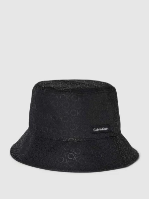 Czapka typu bucket hat z nadrukiem z logo na całej powierzchni model ‘MONOGRAM’ CK Calvin Klein