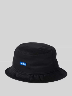 Czapka typu bucket hat z naszywką z logo model ‘Gyn’ Hugo Blue