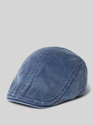 Czapka typu flat cap w stylu denimu Müller Headwear Jeansowy niebieski