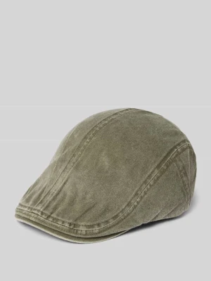 Czapka typu flat cap w stylu denimu Müller Headwear Oliwkowy