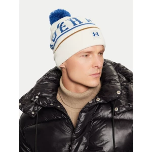 Czapka Under Armour M Halftime Pom Beanie 1386634-110 Biały