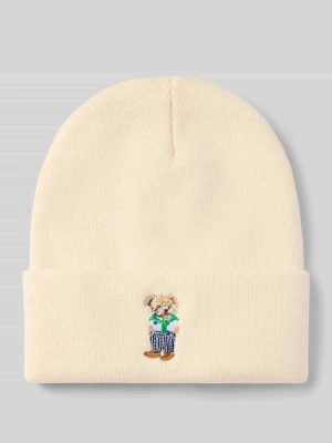 Czapka w dzianinowym wyglądzie model 'BEAR' Chill Pill Beżowy