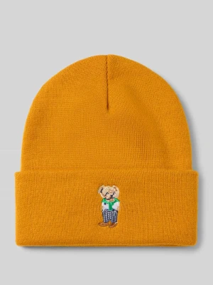 Czapka w dzianinowym wyglądzie model 'BEAR' Chill Pill Camel