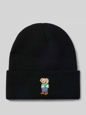 Czapka w dzianinowym wyglądzie model 'BEAR' Chill Pill Czarny