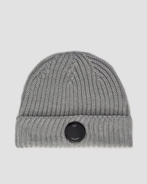Czapka Wełniana Cp Company Wool Beanie Szara