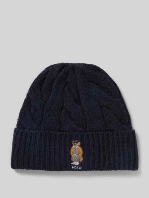 Czapka wełniana wyhaftowanym motywem model ‘FALL BEAR’ Polo Ralph Lauren