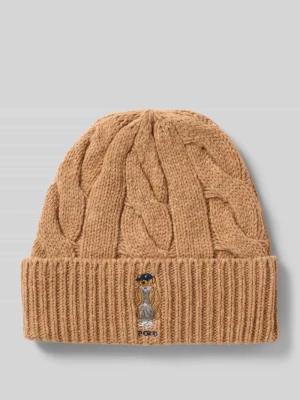 Czapka wełniana wyhaftowanym motywem model ‘FALL BEAR’ Polo Ralph Lauren