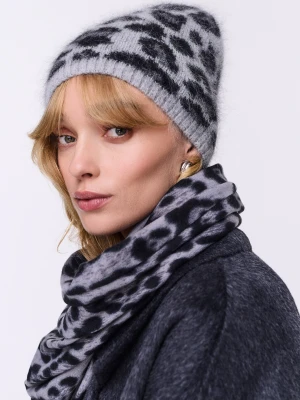 Czapka z angorą w zwierzęcy wzór TARANKO