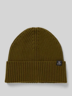 Czapka beanie z czystej bawełny z brzegiem Marc O'Polo