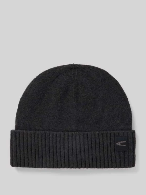 Czapka z czystej wełny model ‘Solid’ camel active