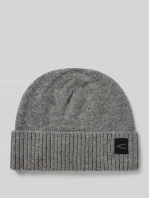 Czapka z czystej wełny model ‘Solid’ camel active