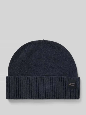 Czapka z czystej wełny model ‘Solid’ camel active