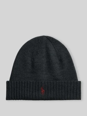 Czapka z czystej wełny Polo Ralph Lauren Antracytowy