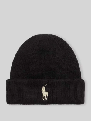 Czapka z czystej wełny Polo Ralph Lauren Złoty
