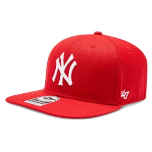 Czapka z daszkiem 47 Brand MLB New York Yankees No Shot '47 Captain B-NSHOT17WBP-RD Czerwony