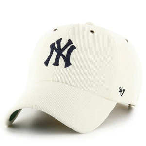 Czapka z daszkiem 47 Brand MLB New York Yankees Thin Cord ’47 Clean Up B-TCDCU17IWS Écru