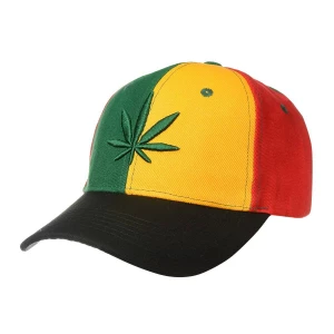 Czapka z daszkiem baseballówka reggae regulacja zielony Merg