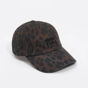 Czapka z daszkiem bawełna Leopard BIMBA Y LOLA BURGUNDY
