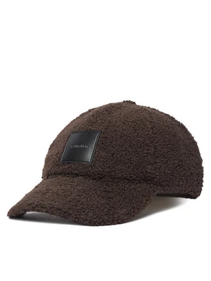 Czapka z daszkiem Calvin Klein All-Over Sherpa W / Patch Cap LV04F5096G Brązowy ciemny