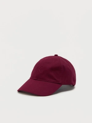 Czapka z daszkiem Calvin Klein bordowy