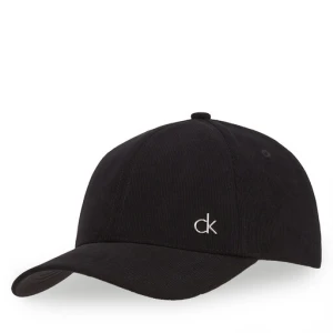 Czapka z daszkiem Calvin Klein Corduroy Cotton Cap K60K612894 Czarny