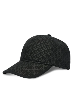 Czapka z daszkiem Calvin Klein Emblem Print W Leather Patch Cap LV04D5029G Czarny