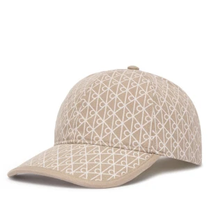 Czapka z daszkiem Calvin Klein Emblem Print W Leather Patch Cap LV04F5036G Beżowy