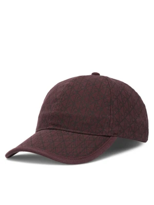 Czapka z daszkiem Calvin Klein Emblem Print W Leather Patch Cap LV04F5036G Bordowy