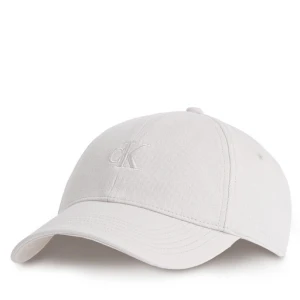 Czapka z daszkiem Calvin Klein Embroidered Monogram Cap LV04K5024G Biały