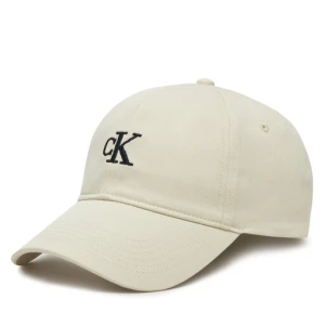 Czapka z daszkiem Calvin Klein Jeans Embroidered Monogram Cap LV04K5024G Biały