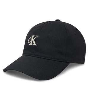 Czapka z daszkiem Calvin Klein Jeans Embroidered Monogram Cap LV04K5024G Czarny