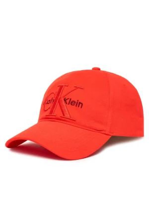 Czapka z daszkiem Calvin Klein Large Monologo LV04D5039G Czerwony