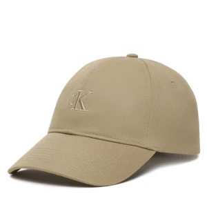 Czapka z daszkiem Calvin Klein Monogram Embroidery Baseball Cap LV04G5002G Beżowy