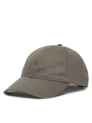 Czapka z daszkiem Calvin Klein Monogram Embroidery Baseball Cap LV04G5002G Szary