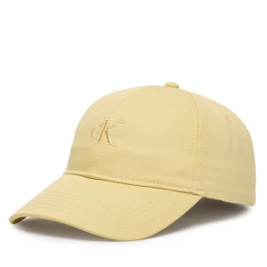 Czapka z daszkiem Calvin Klein Monogram Embroidery Baseball Cap LV04K5024G Żółty