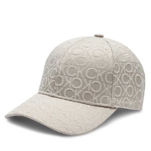 Czapka z daszkiem Calvin Klein Monogram Jacquard K60K612032 Écru