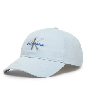 Czapka z daszkiem Calvin Klein Monologo Embroidery Baseball Hat LV04K5026G Błękitny